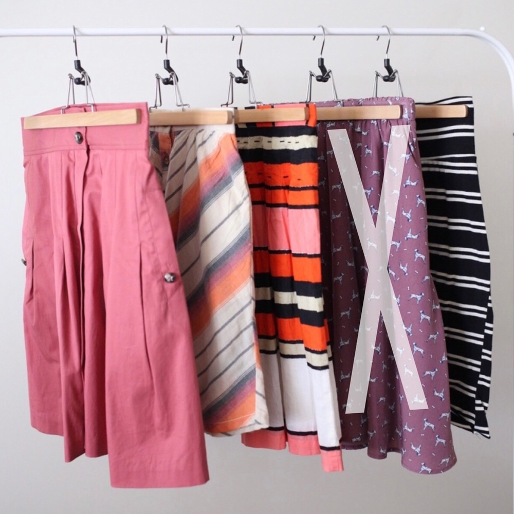 BUNDLE | 4 Knee Length Skirts High Waisted